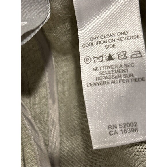 Vintage Liz Claiborne Linen Button Down Shirt Size 14 Long Sleeve Beige/grey - Picture 7 of 7